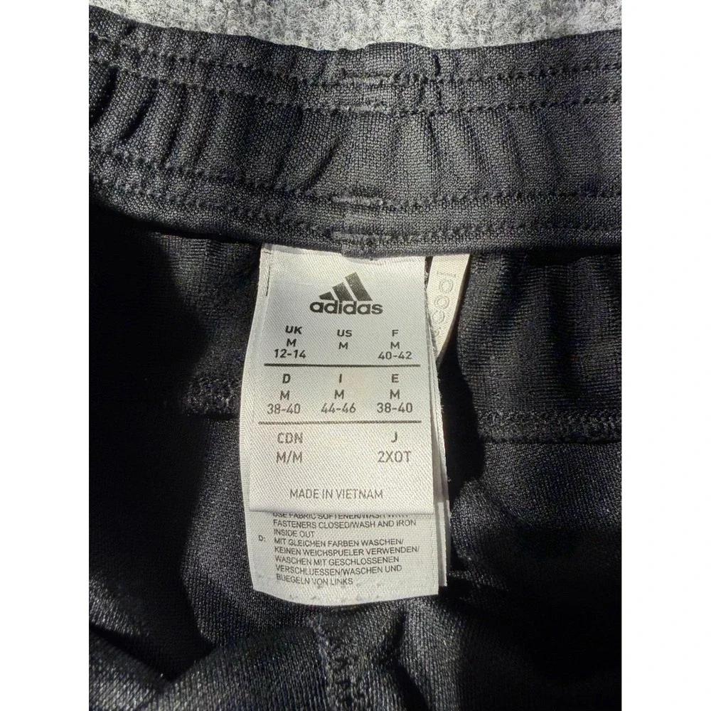 Adidas Tiro 17 Training Pants Mens Medium Black White Striped Soccer Joggers